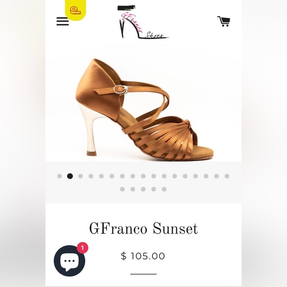 *SOLD ELSEWHERE* GFranco Latin "Sunset" dance shoes - Picture 2 of 8